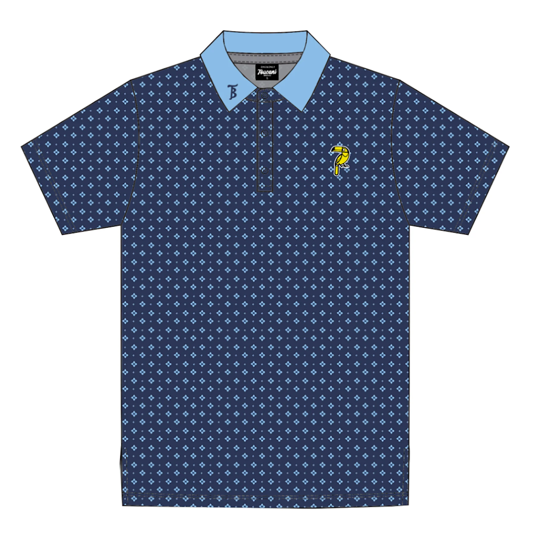 Azure Crest Navy Polo