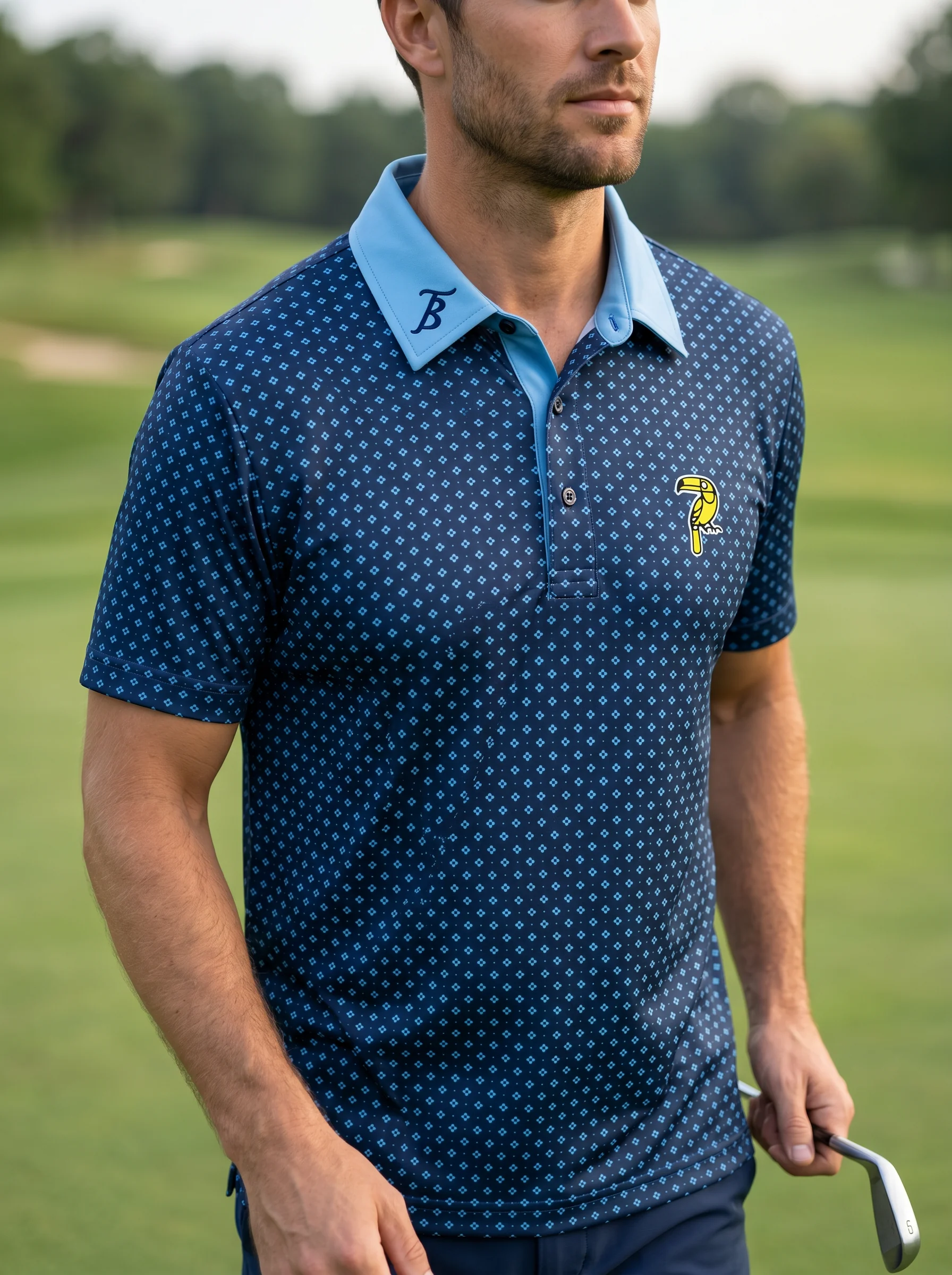 Azure Crest Navy Polo - Image 8