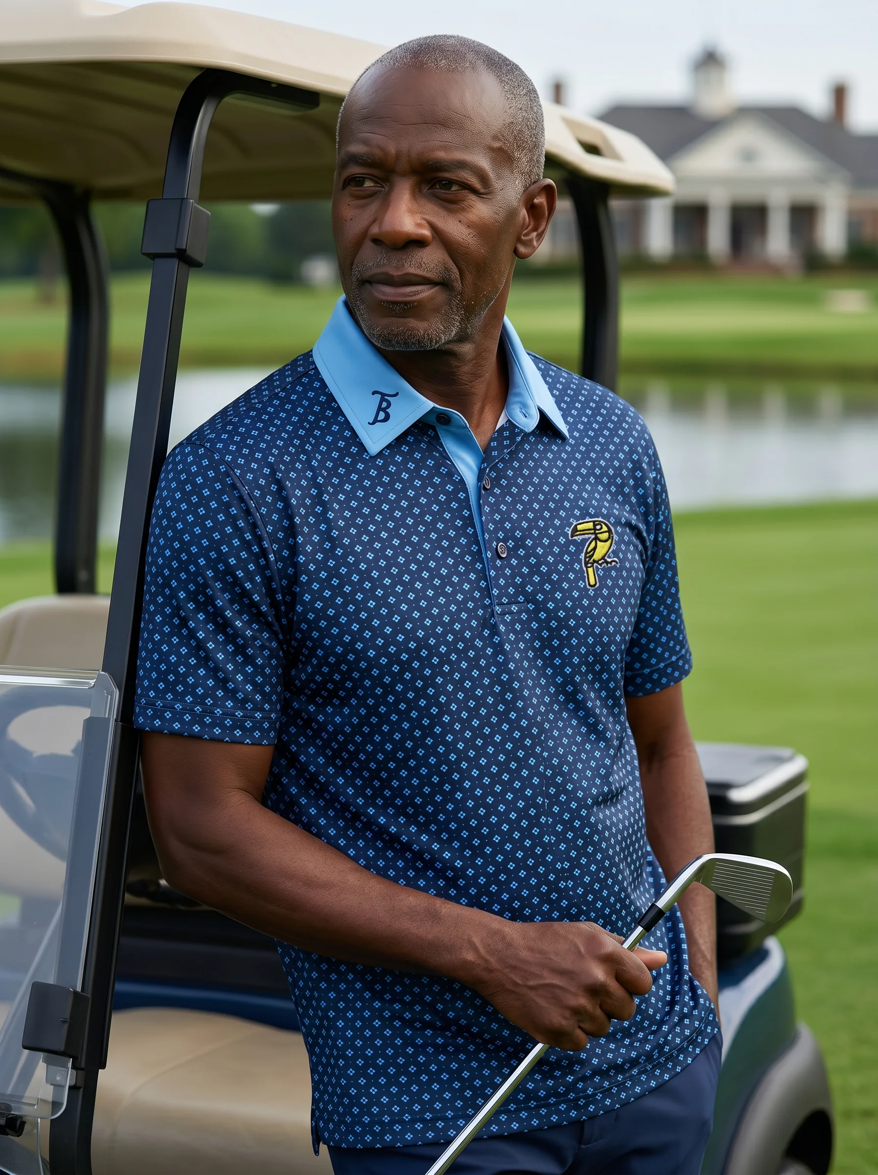 Azure Crest Navy Polo - Image 9