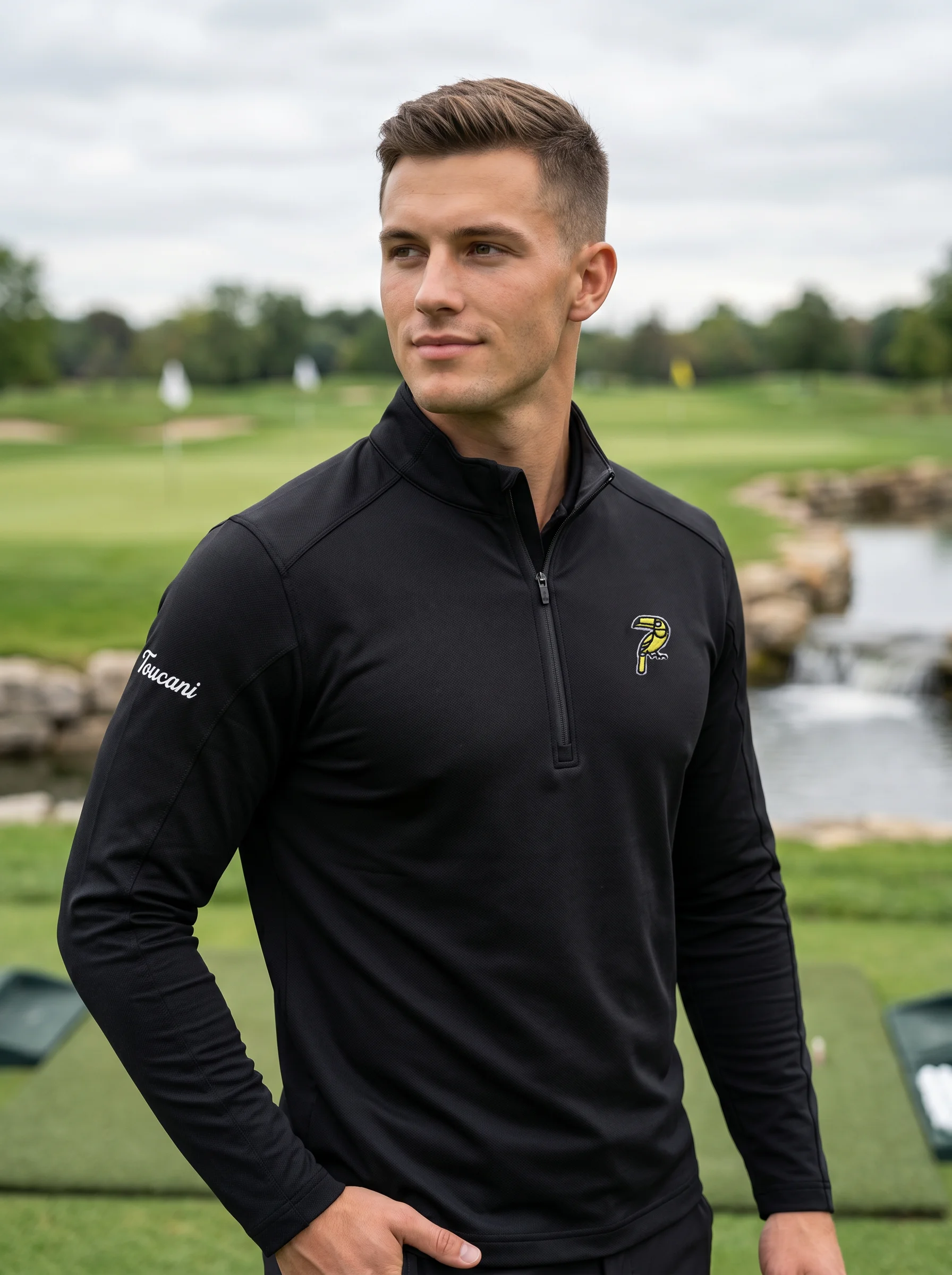Black Aviator Quarter-Zip Pullover - Image 6