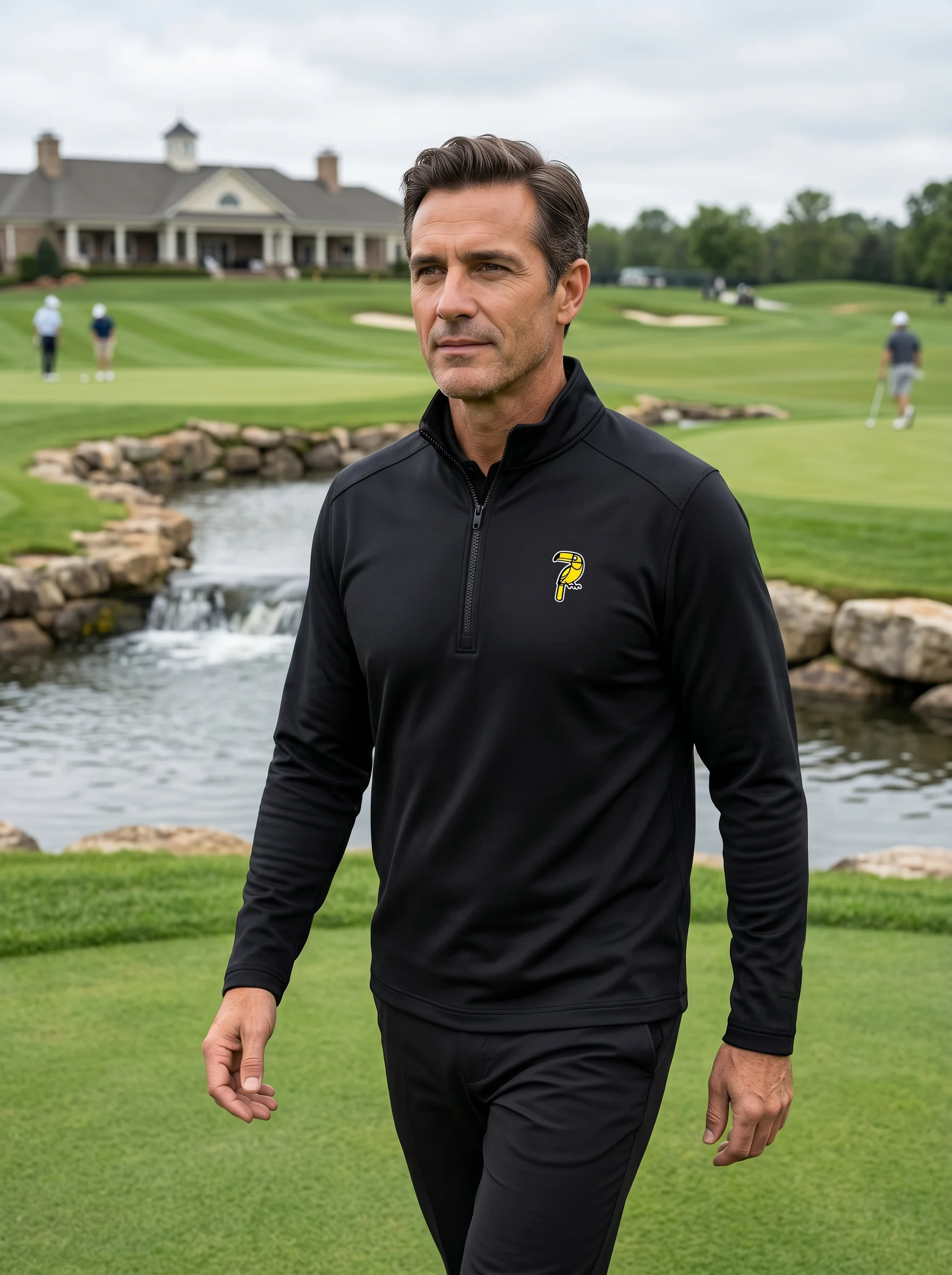 Black Aviator Quarter-Zip Pullover - Image 7