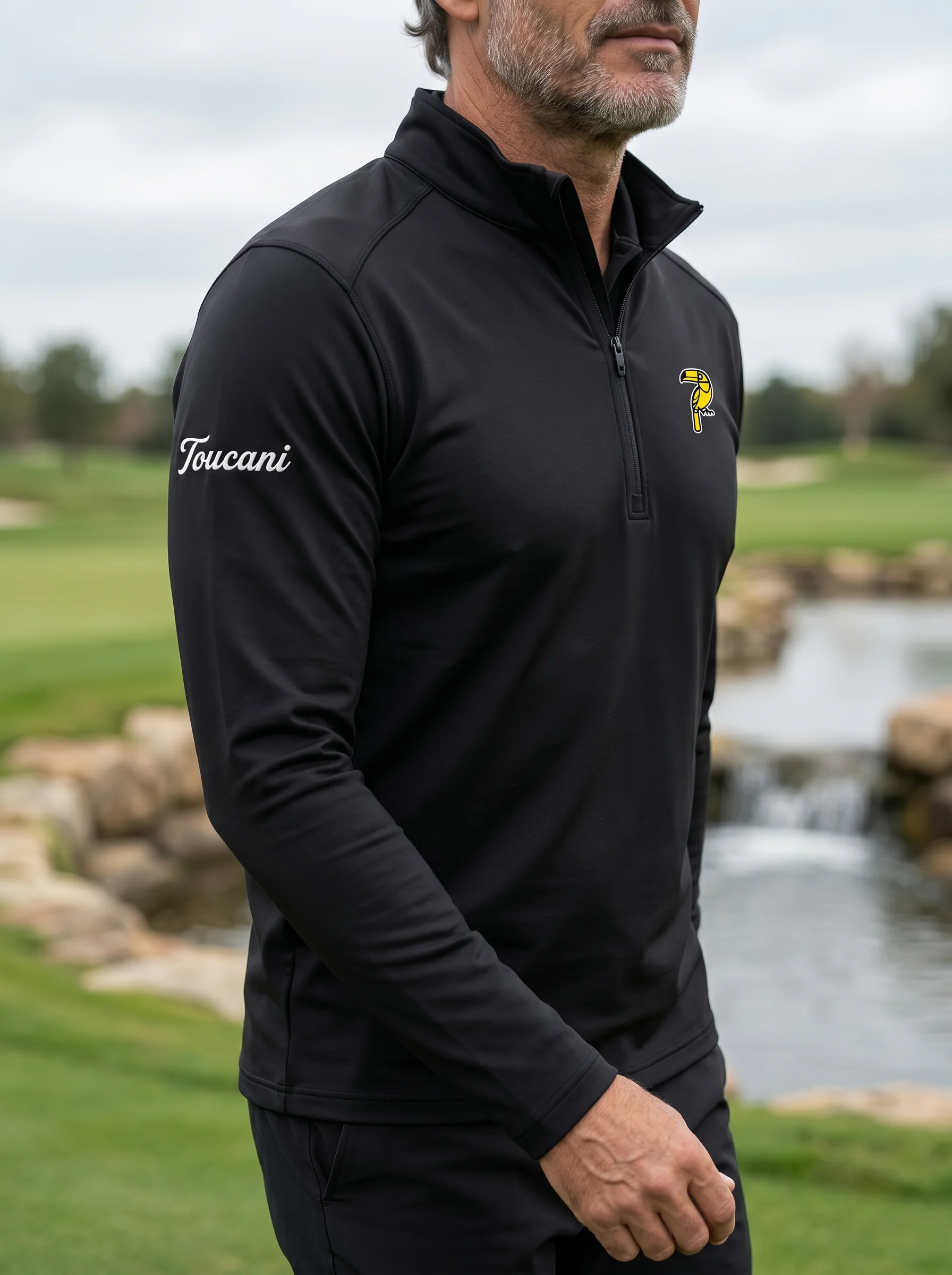 Black Aviator Quarter-Zip Pullover - Image 8