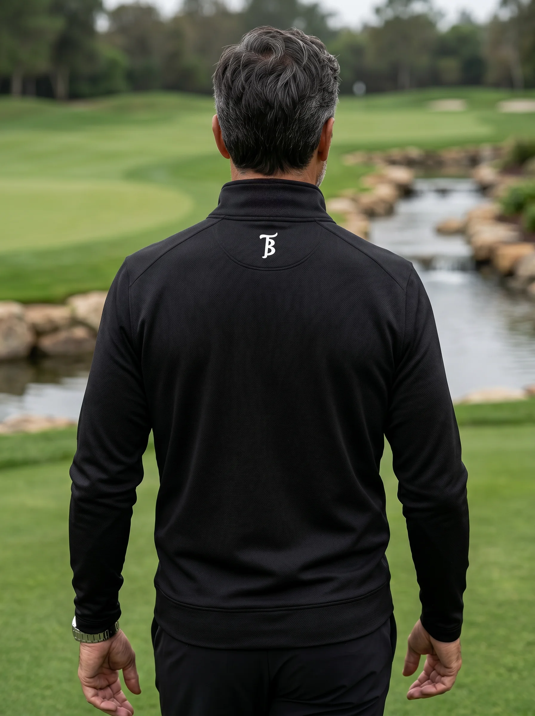 Black Aviator Quarter-Zip Pullover - Image 9